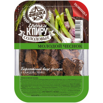 Гренки Фишка со вкусом чеснока, 100г