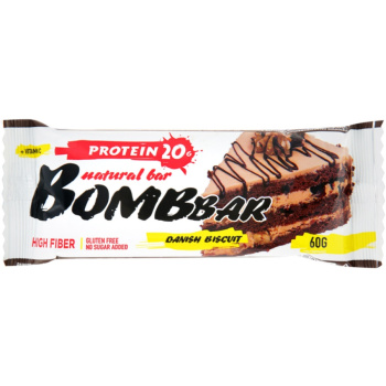 Батончик Bombbar протеиновый Датский бисквит, 60г