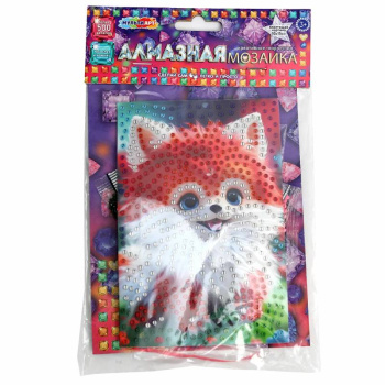 Алмазная мозаика 10x15, лисёнок, набор Мульти Арт