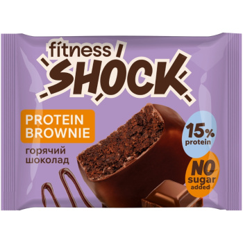 Брауни FitnesShock горячий шоколад, 50г