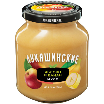 Мусс Лукашинские яблочно-абрикосовый нежный, 370г