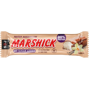 Батончик Marshmallow Soj с ароматом ванили в молочном шоколаде без сахара, 30г