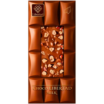 Шоколад молочный Choco Libertad с жареным фундуком, 80г