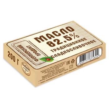 Масло сливочное Фермерский продукт 82,5% БЗМЖ, 200г