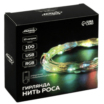 НИТЬ ROSA. SMART, IP20, 10 м, Н.С, 100 LED, USB