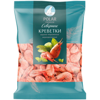 Креветки Polar варёно-мороженые мелкие, 400г