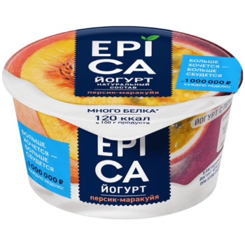 Йогурт Epica 4,8% Персик-Маракуйя
