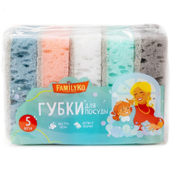 Губка для посуды Familyko 5шт