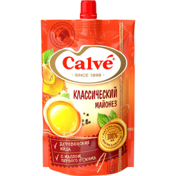 Майонез Кальве 400г Классический 50%