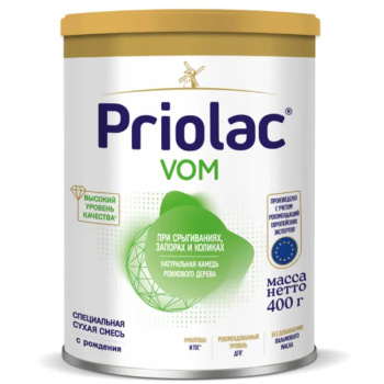 Смесь сухая Priolac VOM для диетического лечебного питания с рождения, 400г 