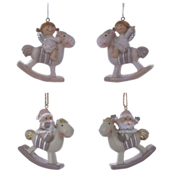 Фигурка декоративная подвесная Ангел Дед Мороз, L6 W2,5 H6,5 см