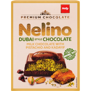 Шоколад Dubai молочный с фисташковой начинкой и кадаифом, 62г