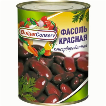 Фасоль BulgarConserv красная с собственном соку, 360г