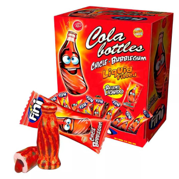 Жевательная резинка Fini Cola в форме бутылки колы, вкус лимон-лайм, 5,5г