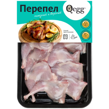 Четвертина задняя (окорочок) из мяса перепелов Qegg «Darfresh» замороженная, 350г
