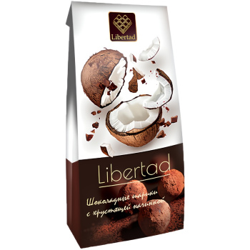Шарики Libertad шоколадные с хрустящей начинкой со вкусом кокоса, 60г
