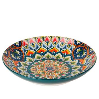 Тарелка_Arabesque_зеленый_21_5см_2см_0860211