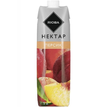 Нектар Rioba Персиковый с мякотью 1л 