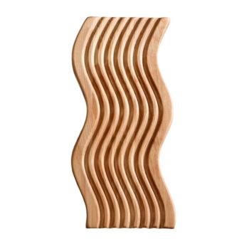 Доска разделочная для подачи и сервировки Волна, береза, 31х15х1,8см