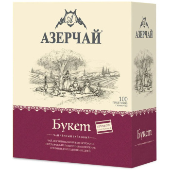 Чай Азерчай 100г Букет Premium черный лист