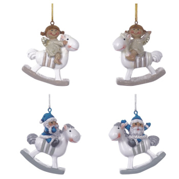 Фигурка декоративная подвесная Ангел Дед Мороз, L5,5 W2 H6 см